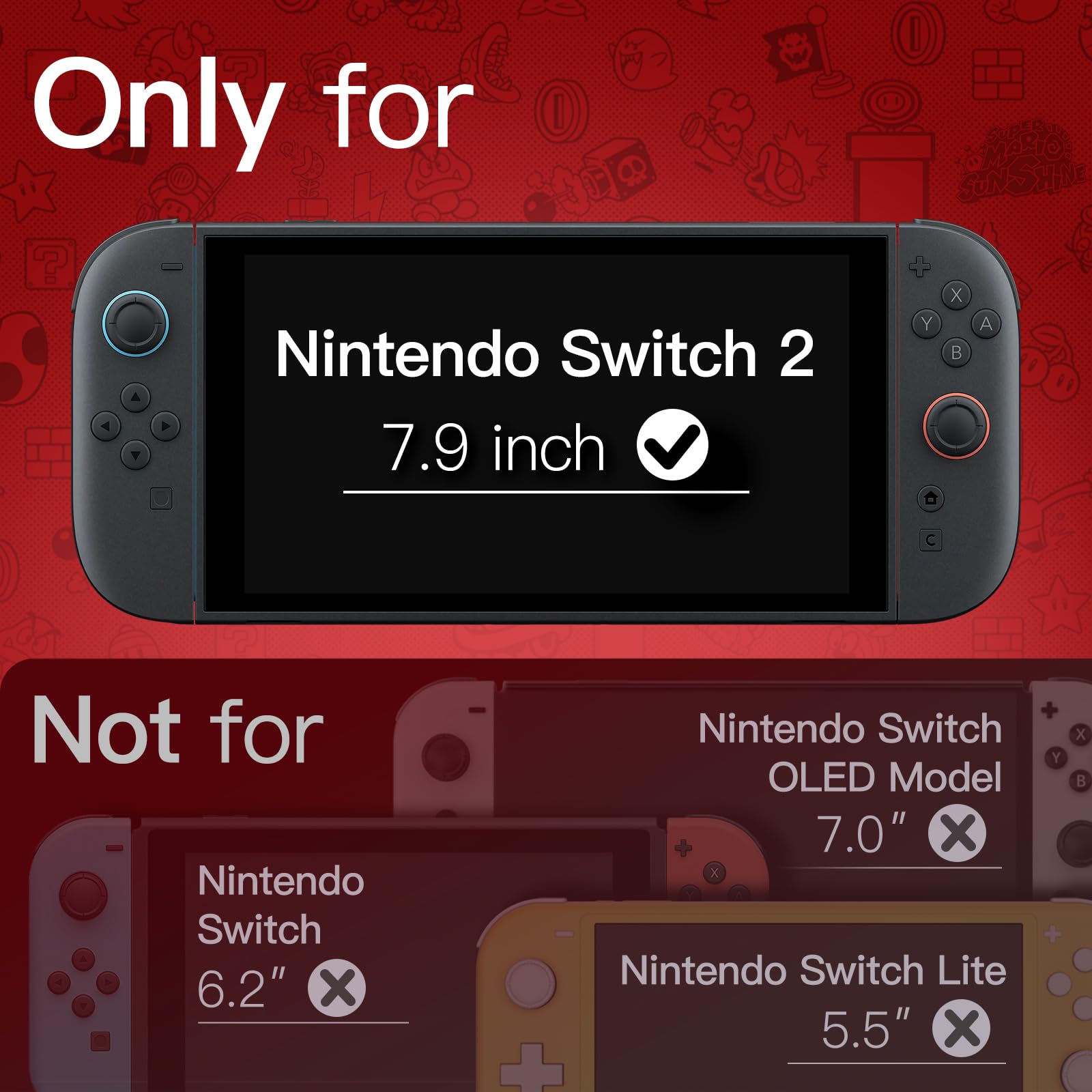 Amazon.co.jp: JETech Nintendo Switch 2 (2025) 7.9インチ用 クリア